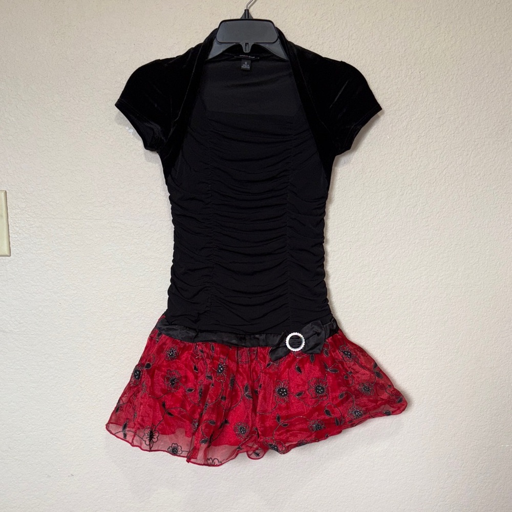 Amy's Closet Girls Black and Red Dress Sz 12